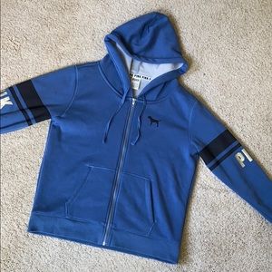 PINK Victoriaβs Secret Zip Up Fleece Sweatshirt